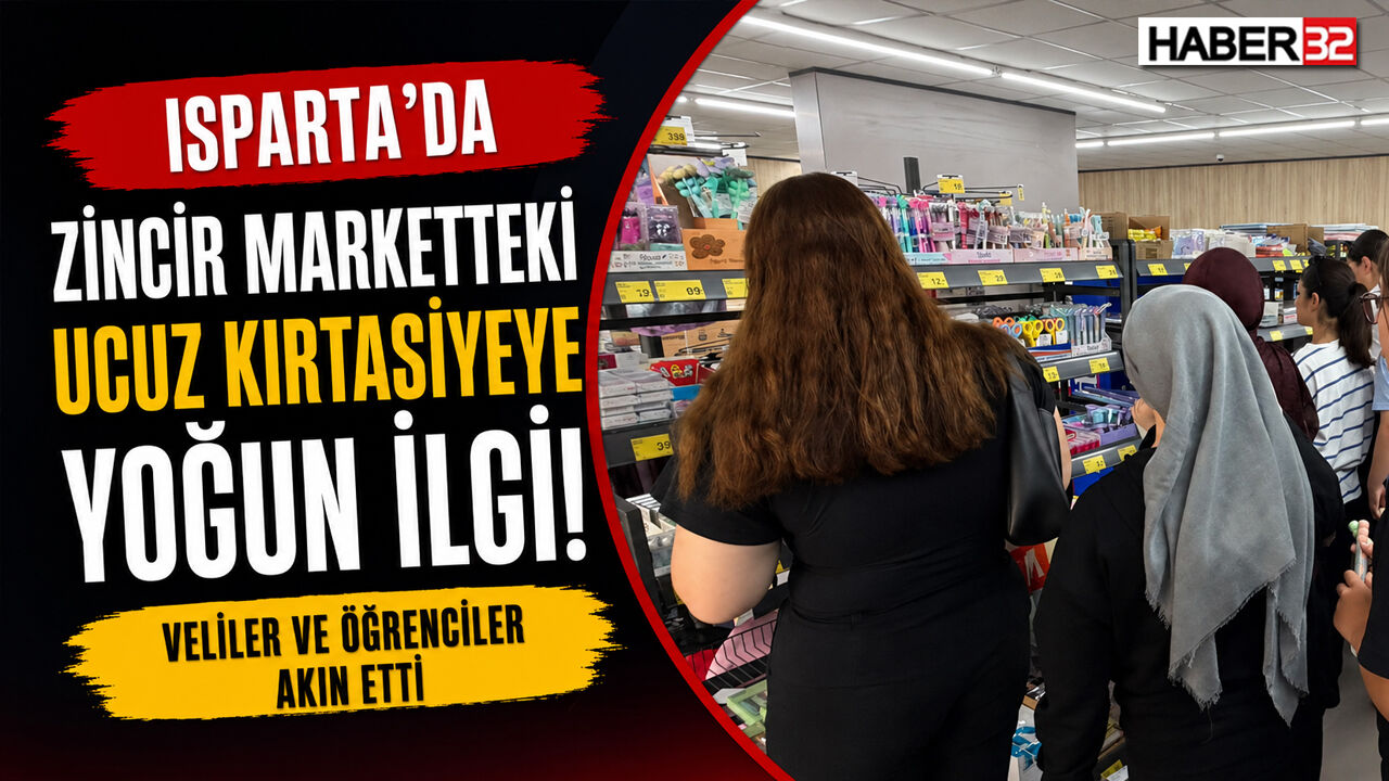 Isparta'da Ucuz Kırtasiye Ürünlerine Yoğun İlgi!