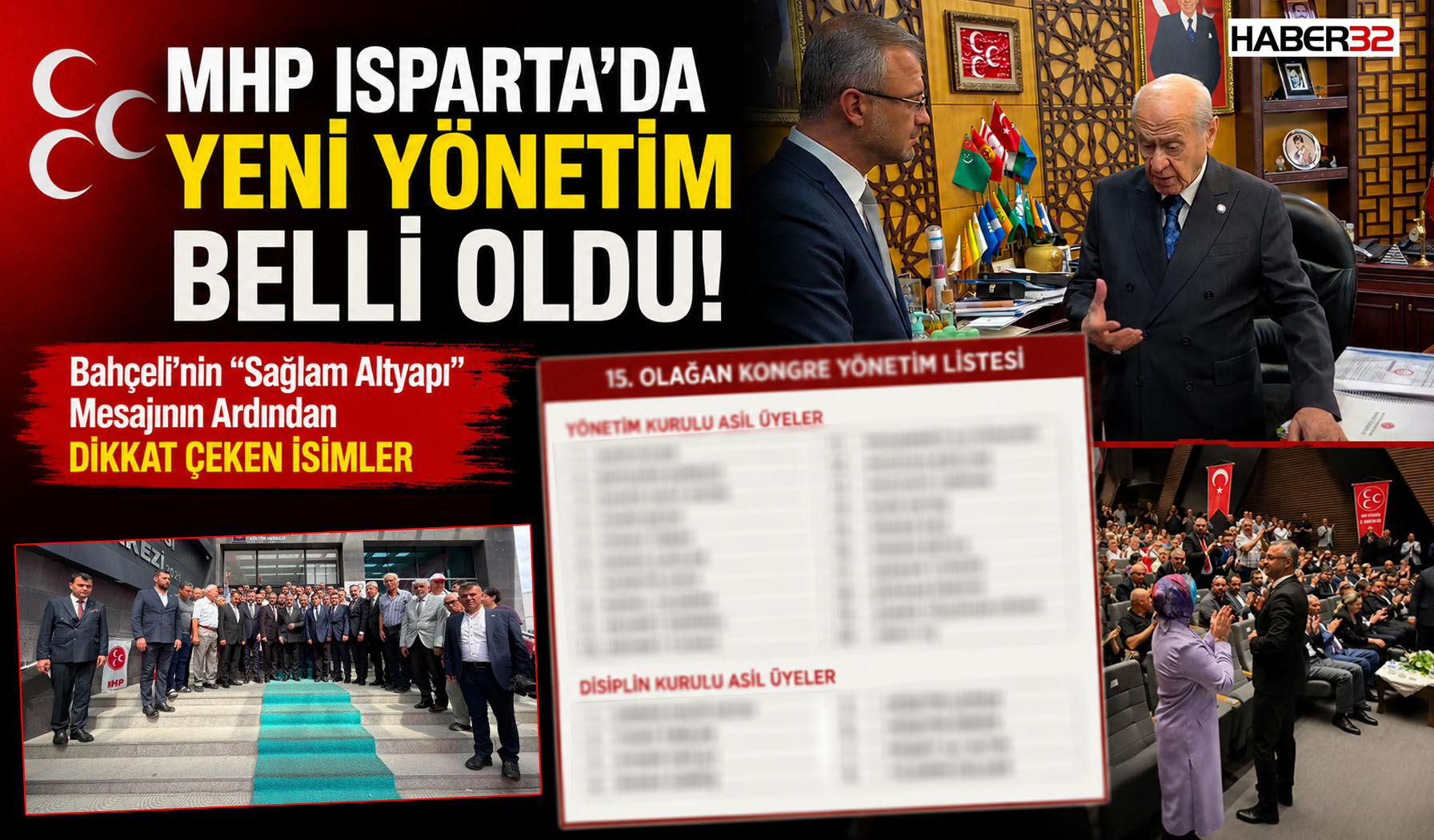 MHP Isparta’da Yeni Yönetim Belli Oldu!
