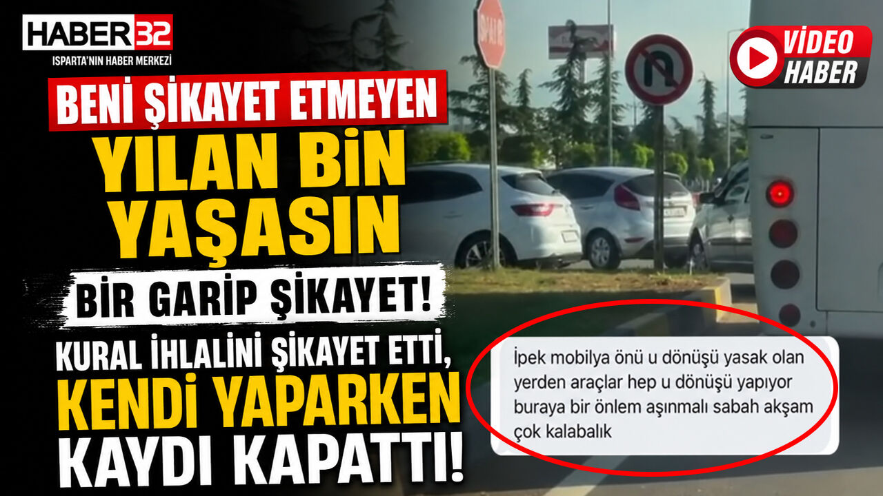 Kural İhlalini Şikayet Etti, Kendi Dönerken Kaydı Kapattı!