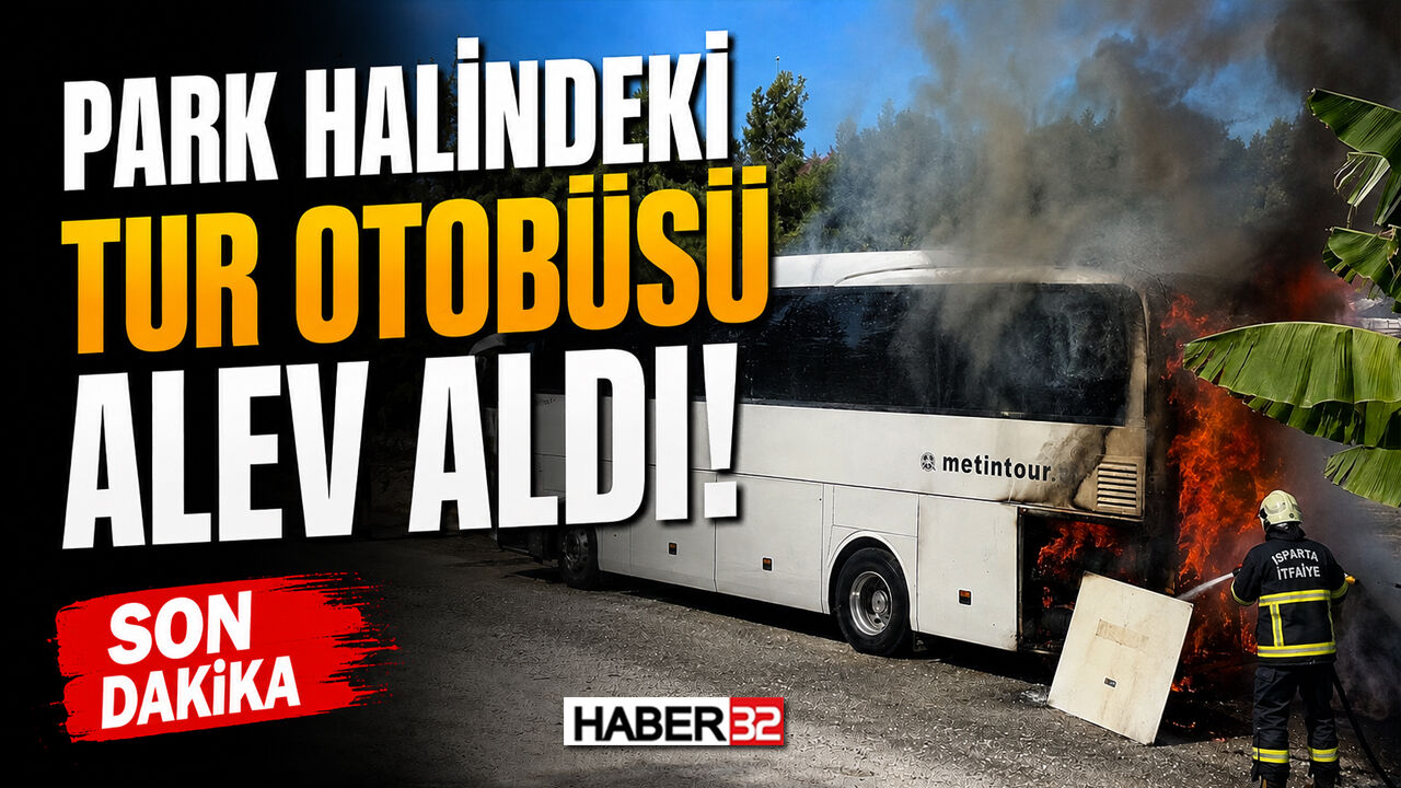 Park Halindeki Tur Otobüsü Alev Aldı!