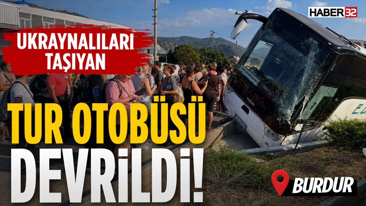 Ukraynalıları Taşıyan Tur Otobüsü Devrildi!