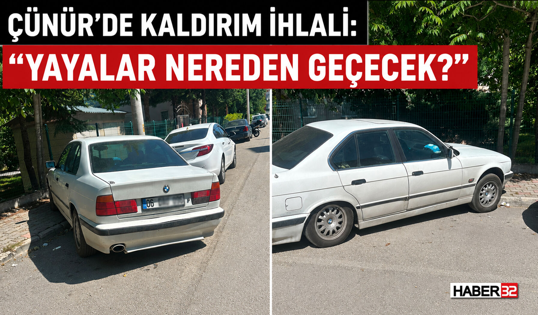 Çünür’de Kaldırım İhlali: “Yayalar Nereden Geçecek?”