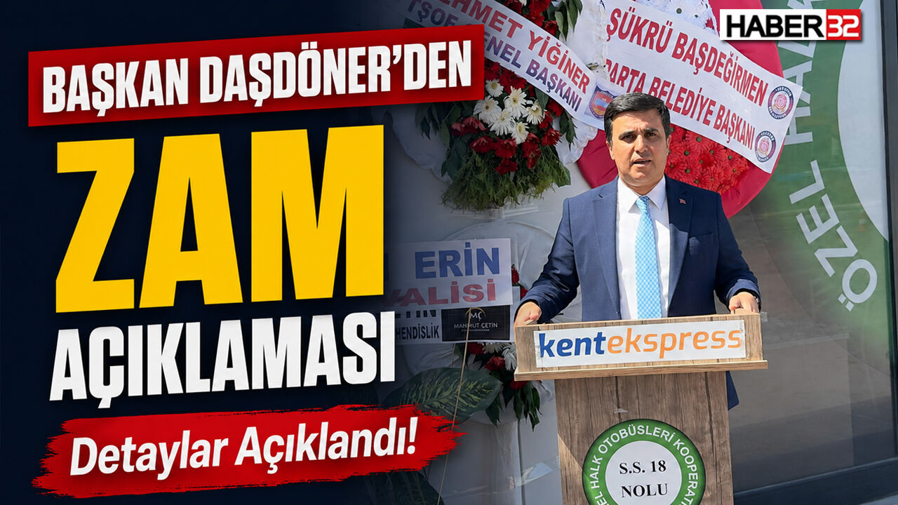 Başkan Daşdöner’den Zam Açıklaması