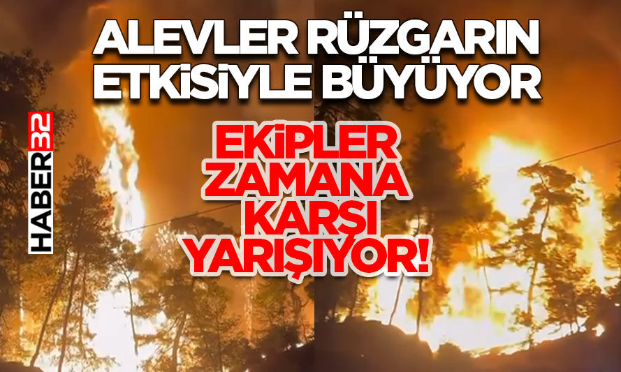 Alevler Rüzgarın Etkisiyle Büyüyor