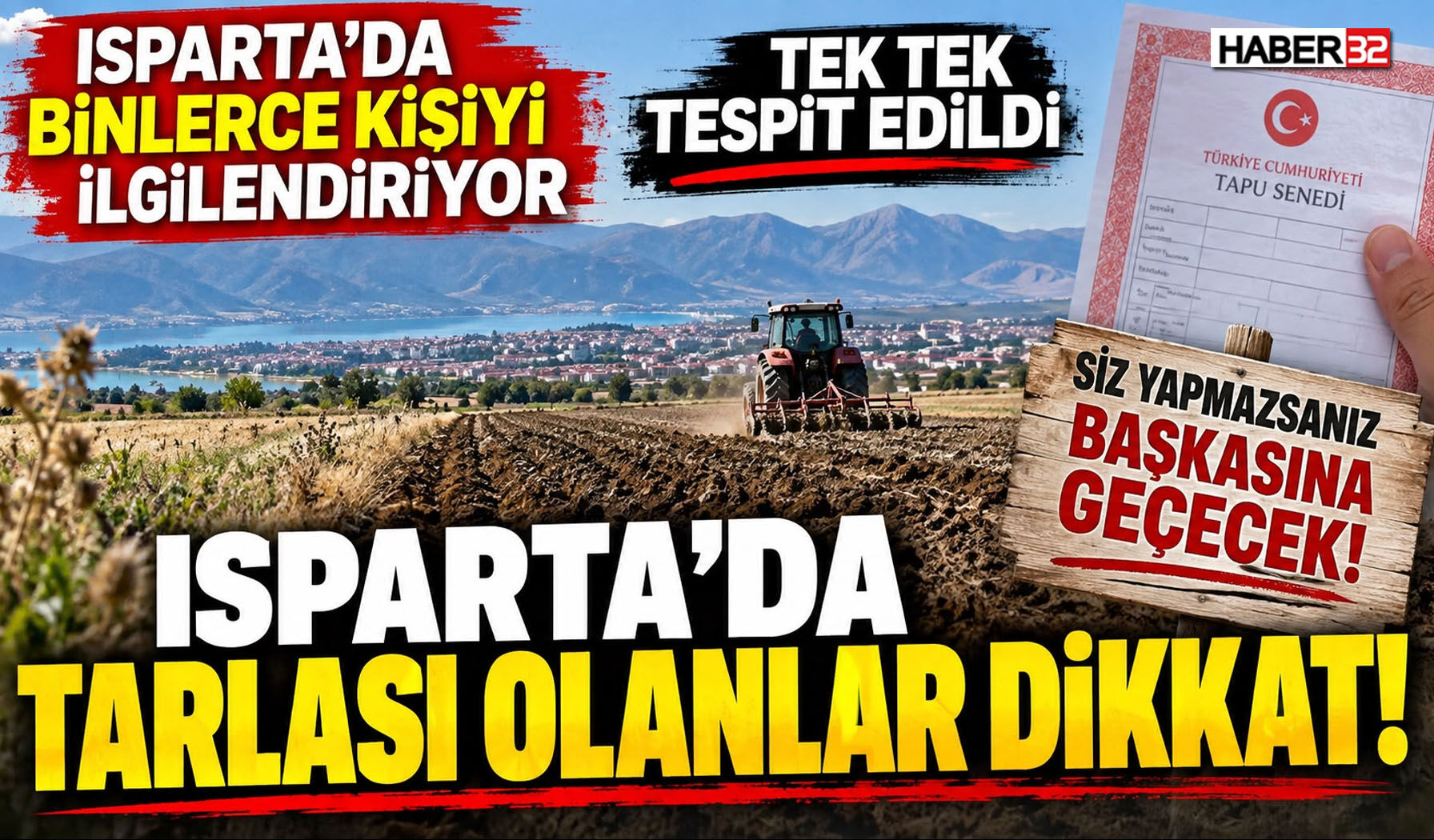 Isparta'daki Tarla Sahipleri Dikkat: Tespitler Yapıldı