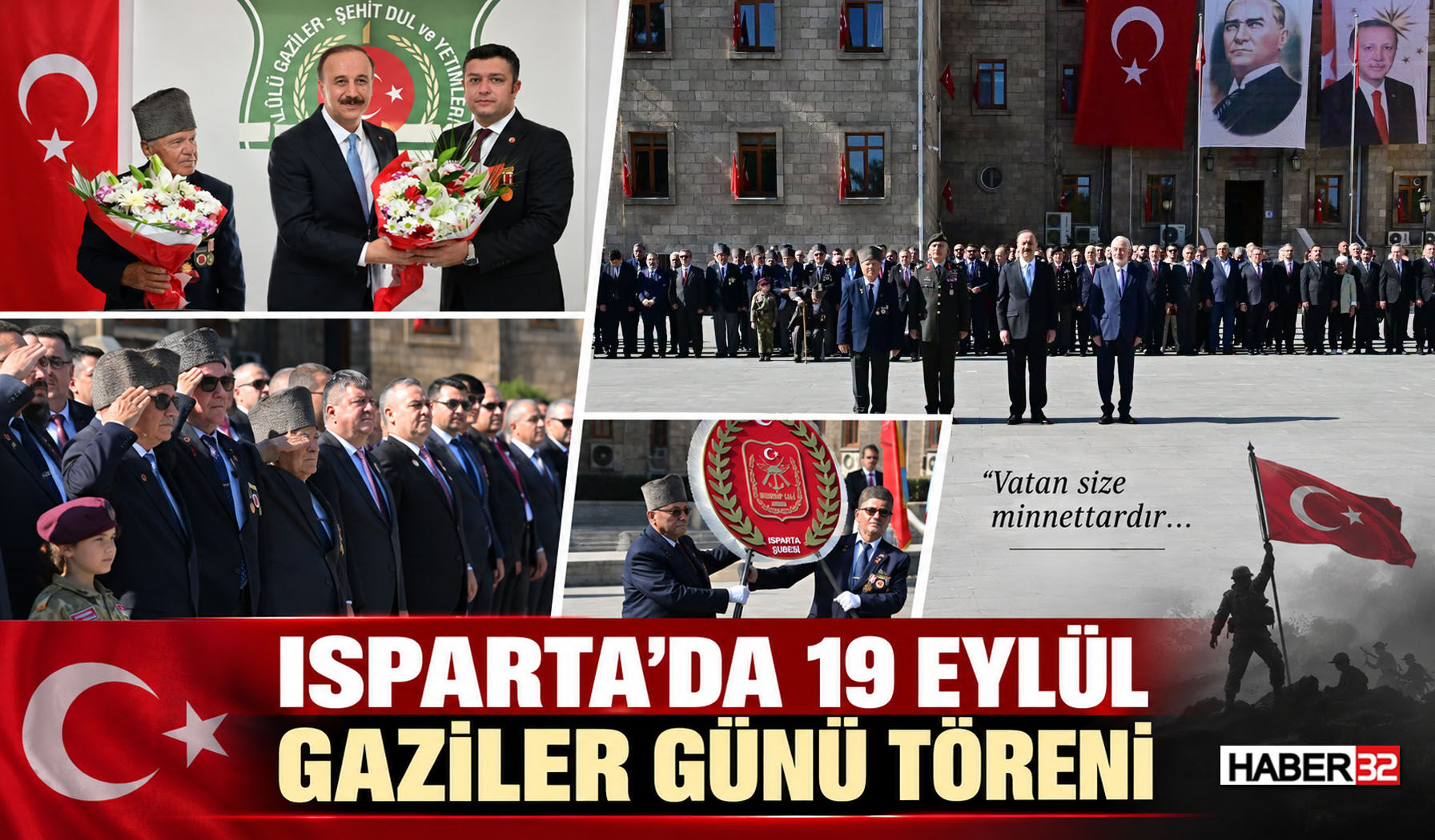 Isparta'da 19 Eylül Gaziler Günü Töreni