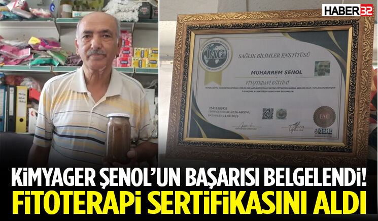 Kimyager Şenol’un Başarısı Belgelendi! Fitoterapi Sertifikasını Aldı