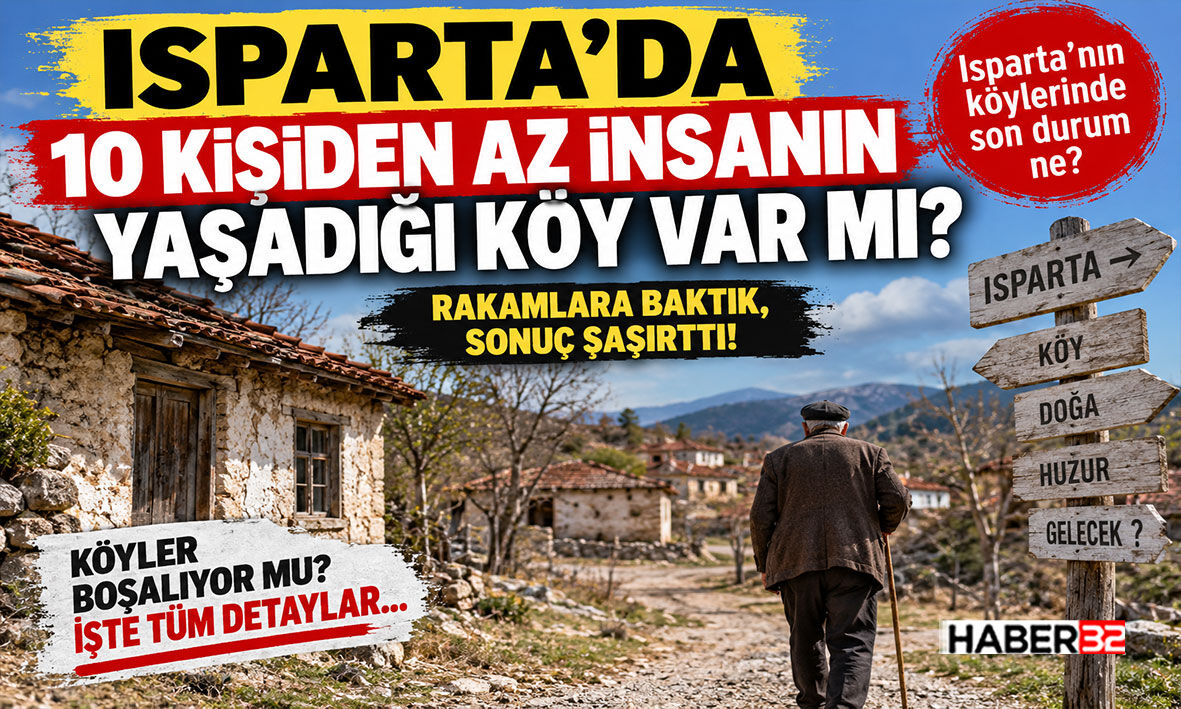 Isparta’da nüfusu 10 kişinin altına düşen köy var mı?