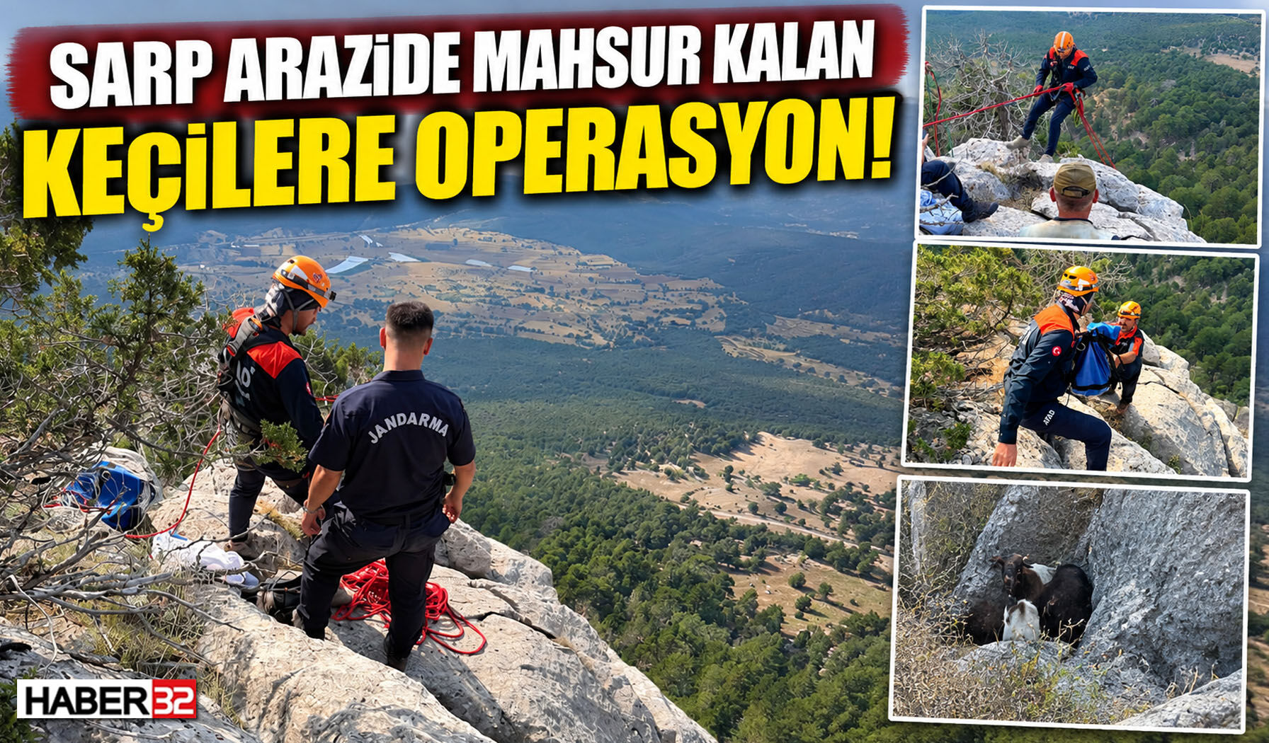 Sarp Arazide Mahsur Kalan Keçilere Operasyon!