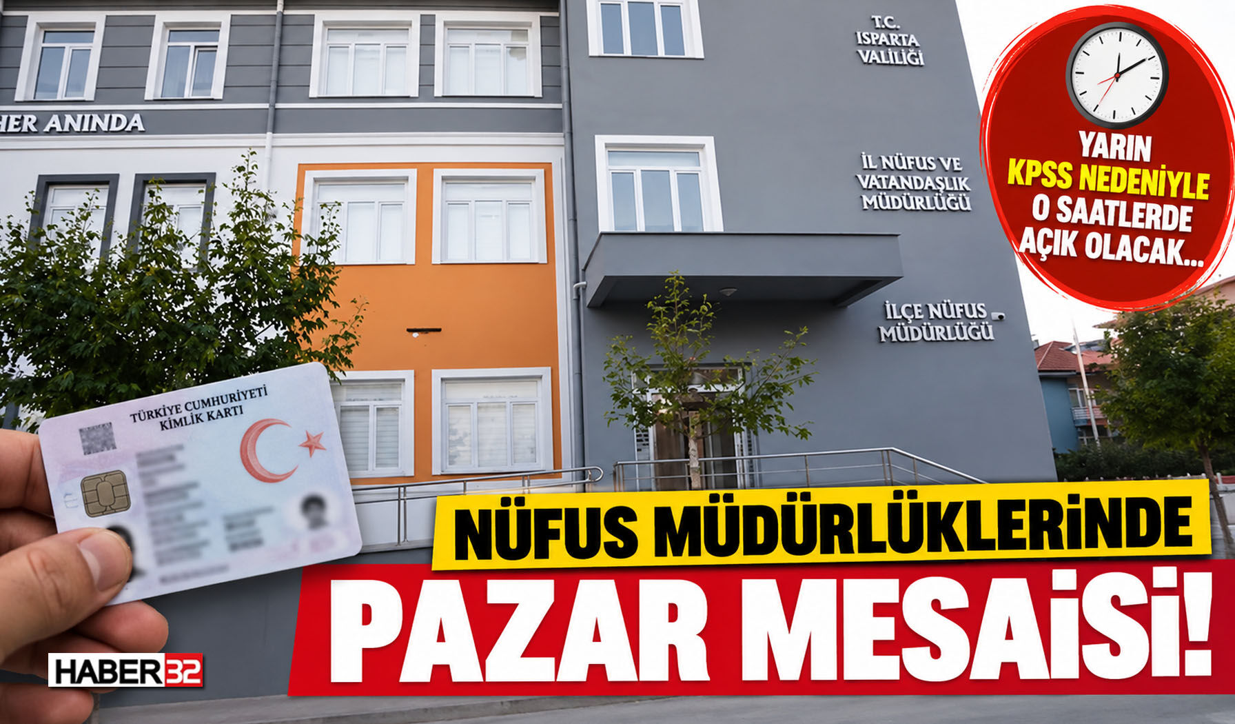 Nüfus Müdürlüklerinde Pazar Mesaisi!