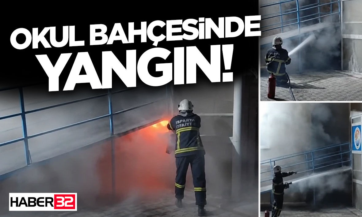 Isparta’daki Okulda Yangın!