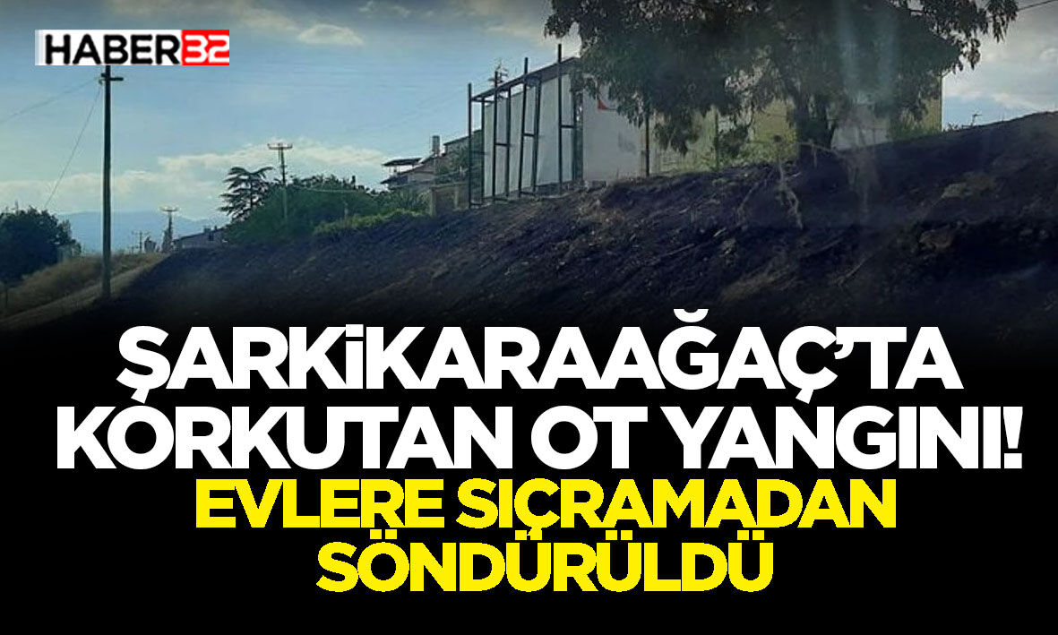 Şarkikaraağaç’ta Korkutan Ot Yangını!