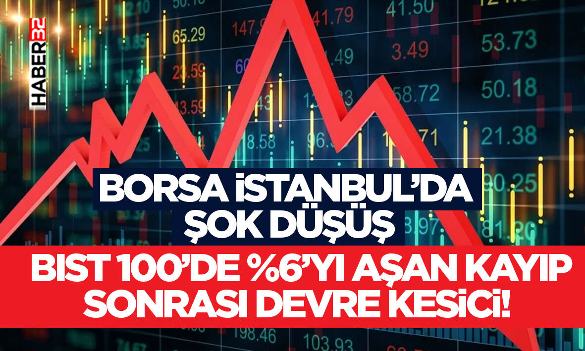 BIST 100’de %6’yı Aşan Kayıp Sonrası Devre Kesici!