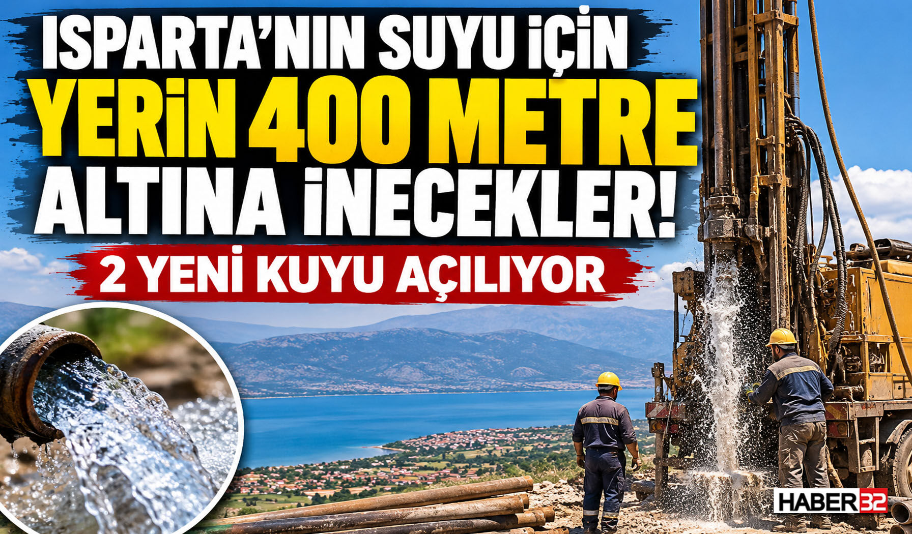 Isparta'da İçme Suyu İçin 400 Metreye İnilecek!