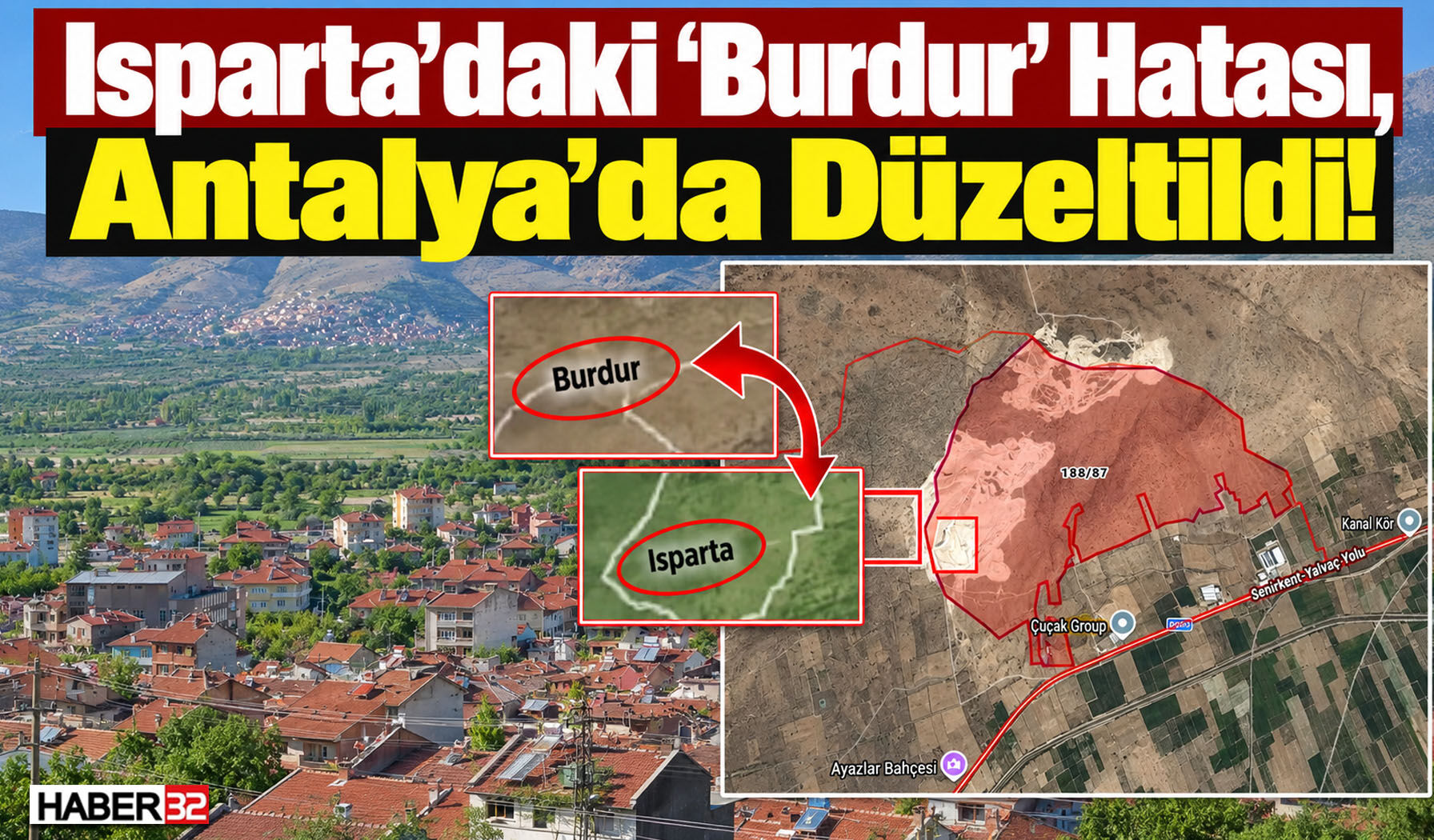Isparta’daki 'Burdur' Hatası, Antalya'da Düzeltildi!